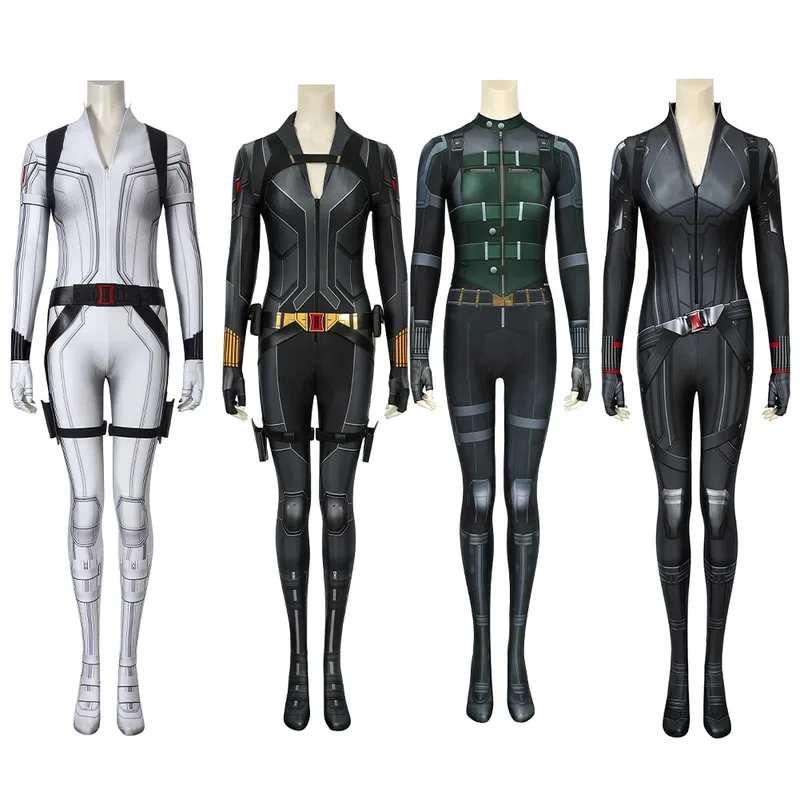 

Natasha Romanoff Cosplay Costume Women Jumpsuits Black Fantasia Disguise Halloween Carnival Suit