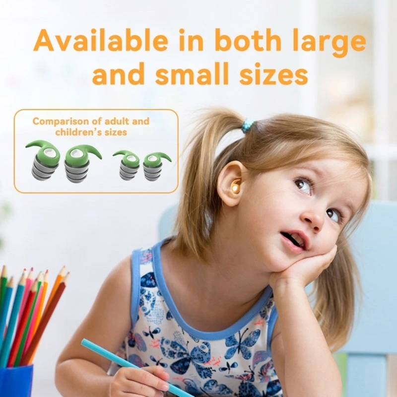 Soft Silicone Earplugs Professional Soundproof Noise Reduction Earplug Set H7EC