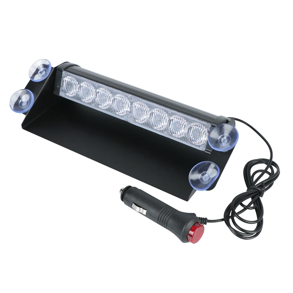 3 Flashing Modes Dash Strobe Warning Light Day Running Flash Led Lights 8 LEDs Car Light Car Truck Emergency Flasher 12V