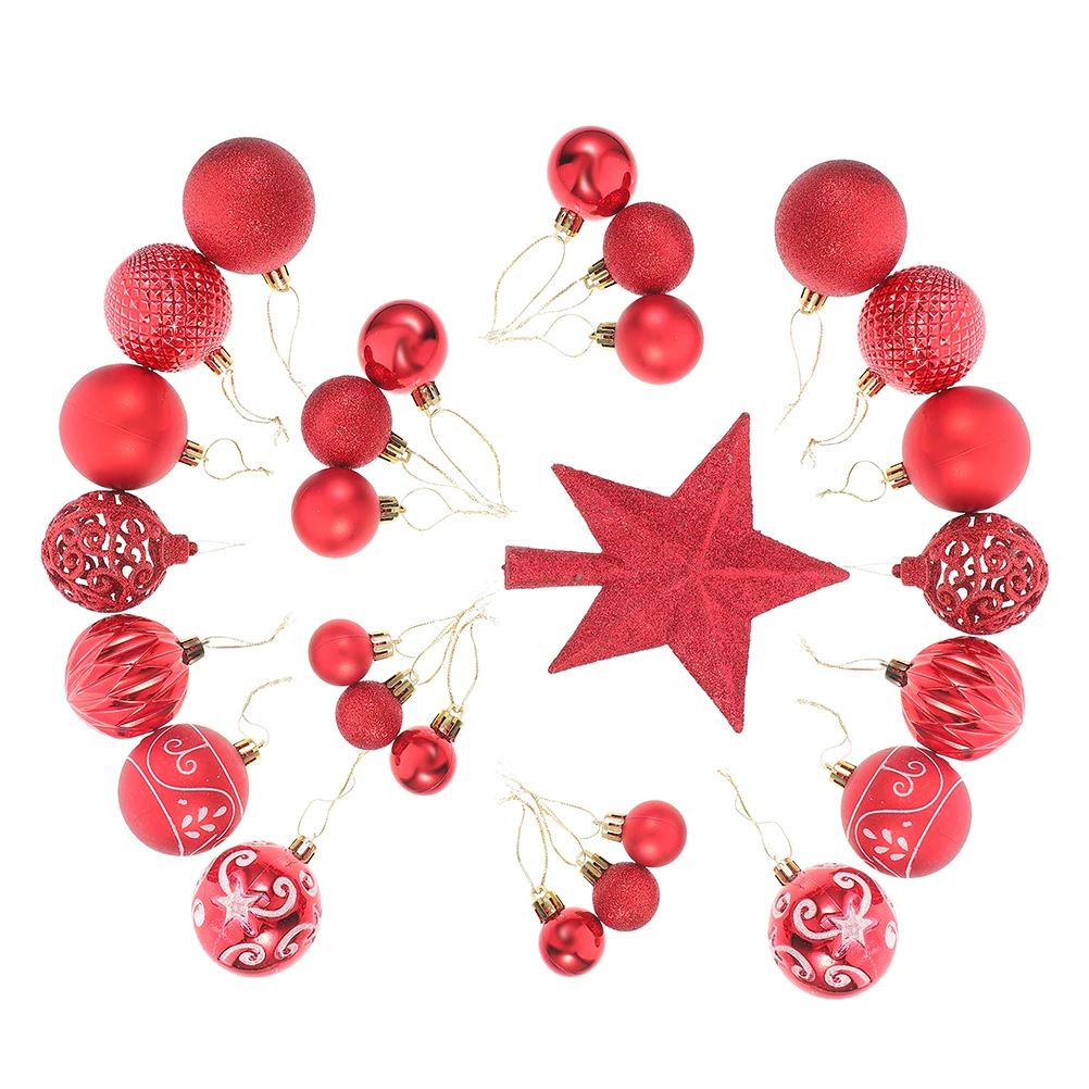 

Christmas Ball naments Set ABS Material Hanging Decorations for Tree Wall Door Window Fireplace Durable Christmas Gifts Holiday