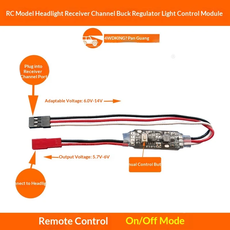 4WDKING RC Light Controller Module Voltage Regulator with Multiple Lighting Modes for Crawler Truck LED Upgrade