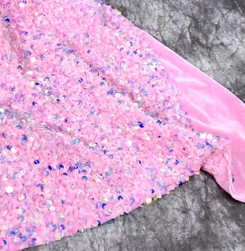 

32-color velvet fabric 3mm sequined fabric evening dress stage costume dress fabrics for sewing tablecloth headwear accessories