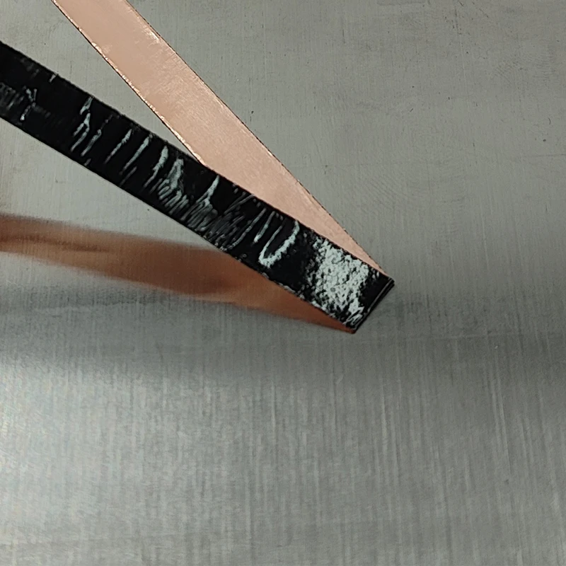 With Black Glue Single Sticky Adhesive Copper Foil Tape for EMI Masking, 4mm, 5mm, 6mm~20mm width