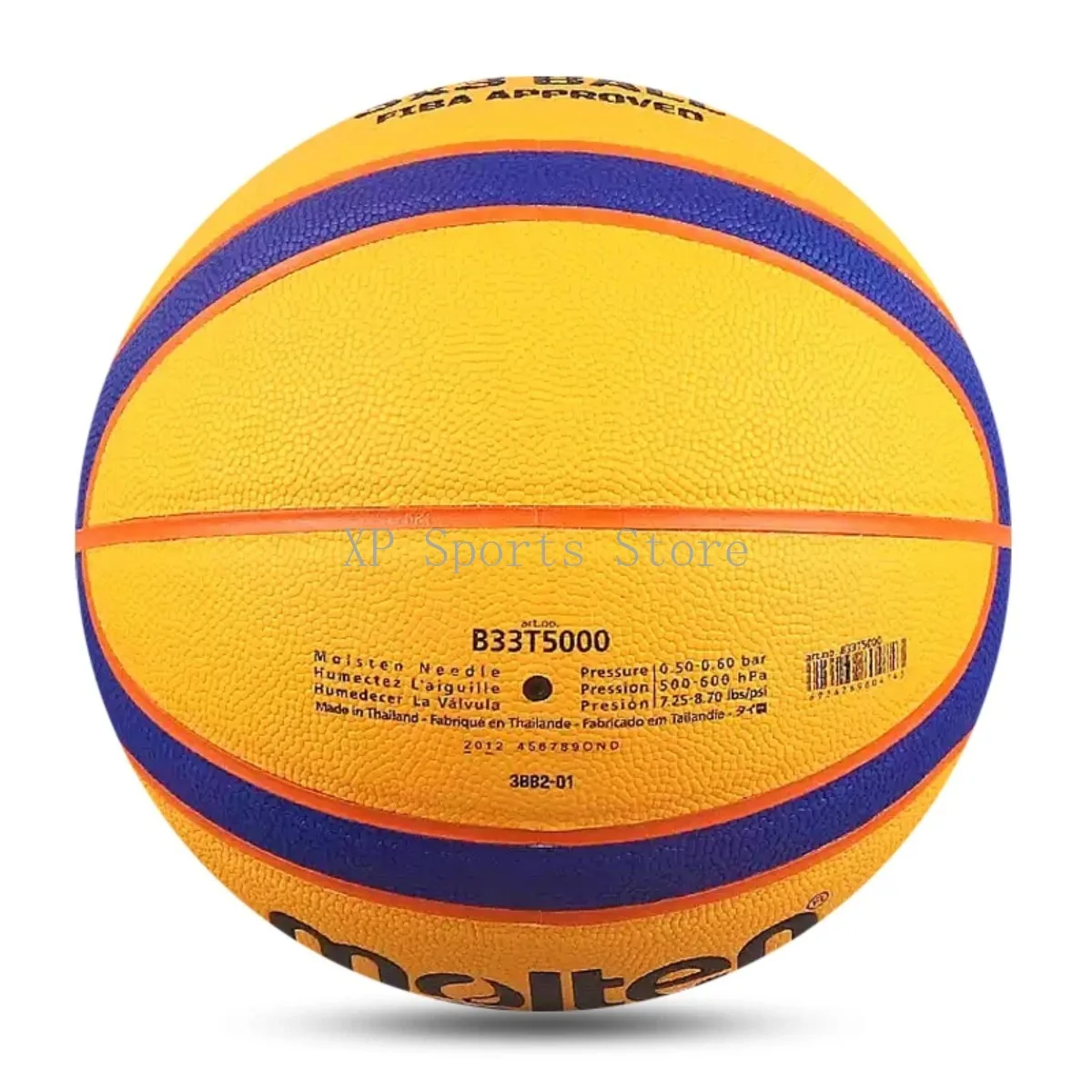 Pallone da basket Molten B33T5000 - Design 3x3, adatto per interni/esterni, perfetto per l'allenamento e i giochi competitivi per uomini e donne