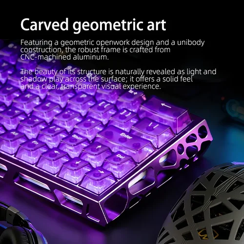 Imagen 2 del producto Teclado mecánico para juegos IROK MG63 Dual-MCU 63kyes con interruptores magnéticos, tiempo de respuesta de 0.001 mm, intercambio en caliente/SOCD/con cable/a prueba de agua