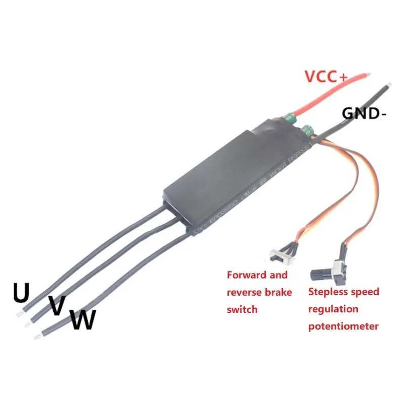 

Трехфазный бесщеточный драйвер постоянного тока ESC DC6-24V 1000 Вт BLDC, передний реверсивный переключатель, регулятор скорости PLC, потенциометр