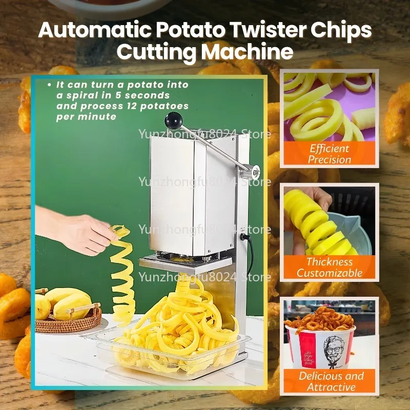 Twist Potato Slicer Potato Spiral Cutting Machine Spiral Potato Cutting Machine