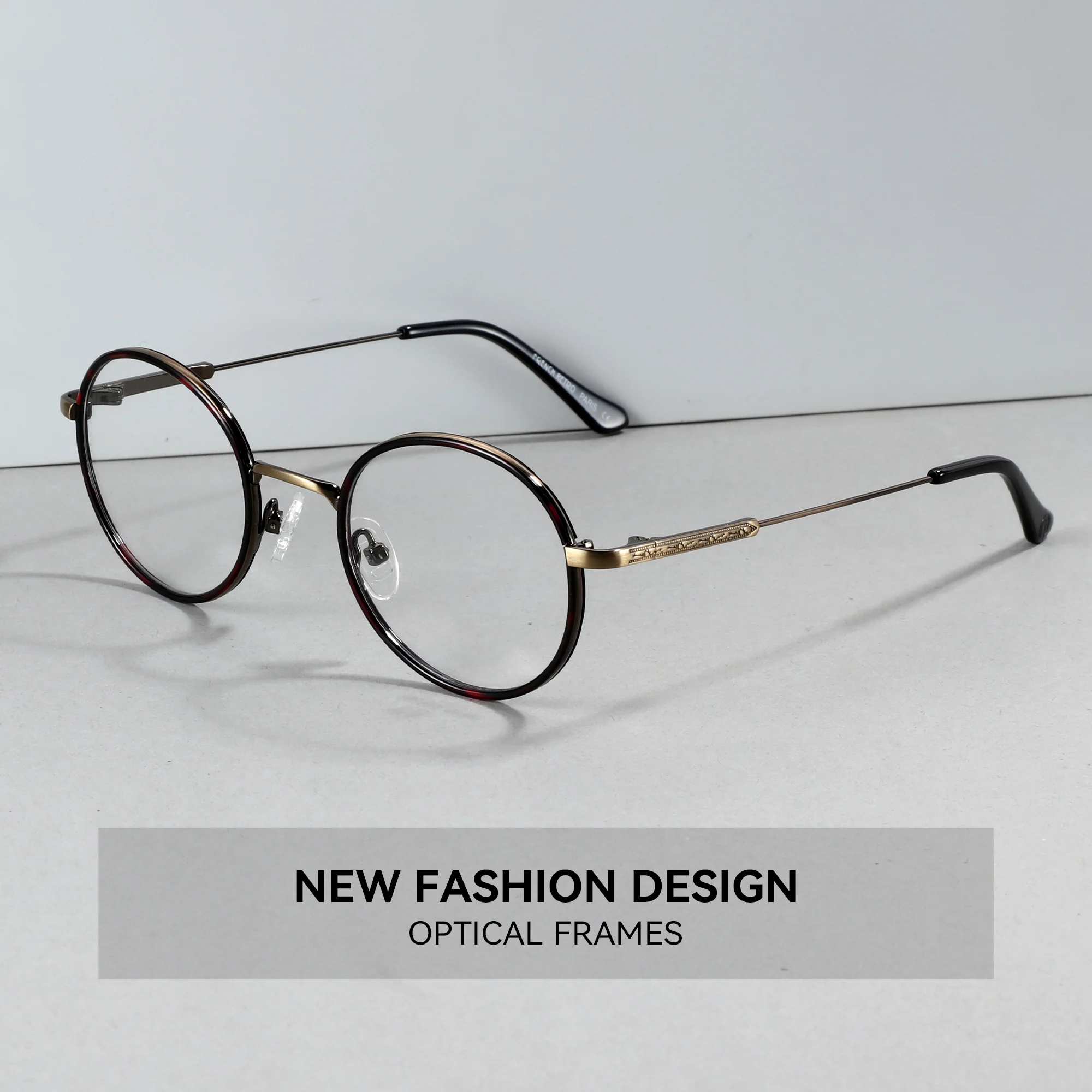 Bluemoky (tamanho xs) óculos médicos redondos de metal, óculos médicos para homens e mulheres, miopia óptica, fotocromático progressivo, anti luz azul