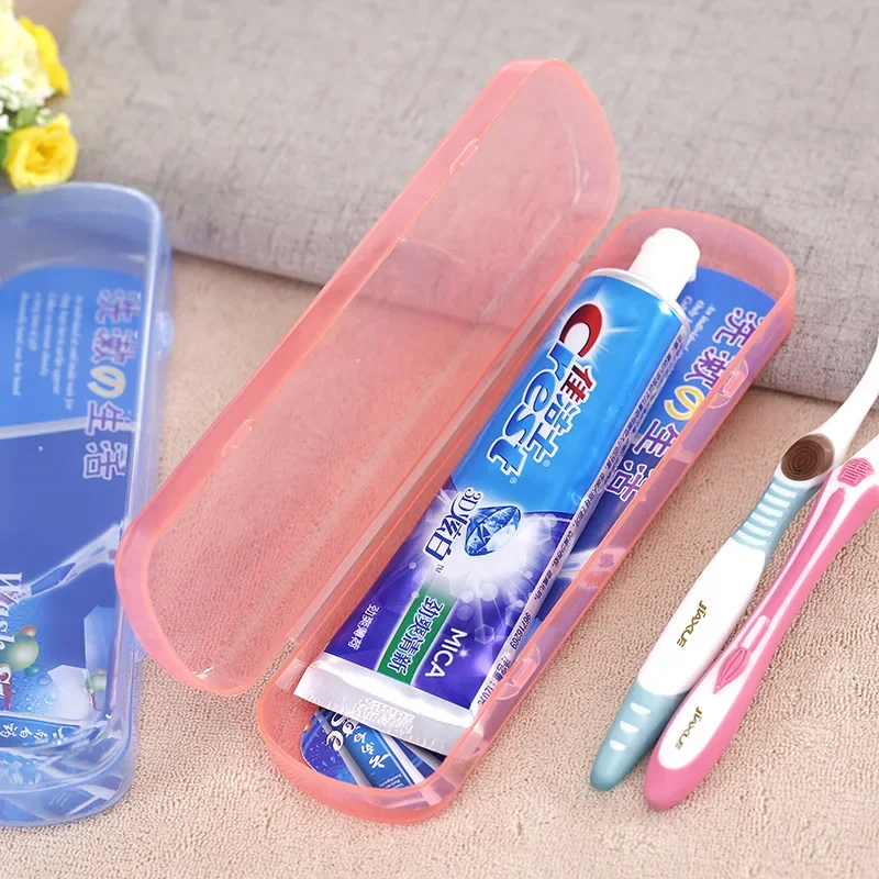 Storage Box Travel Toothbrush Storage Case Toothpaste Bucket Transparent Multifunctional Toothpaste Toothbrush Organizer Box