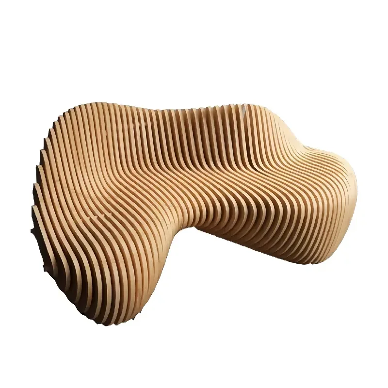 Custom Modern Wooden Public Area Hotel Lobby Seating-Large Sofa Chair with Backrest for Commercial Use
