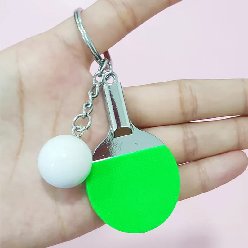 Mini imitazione pallina da ping pong portachiavi creatività pendente concorso souvenir portachiavi per auto accessori regalo per gli amici