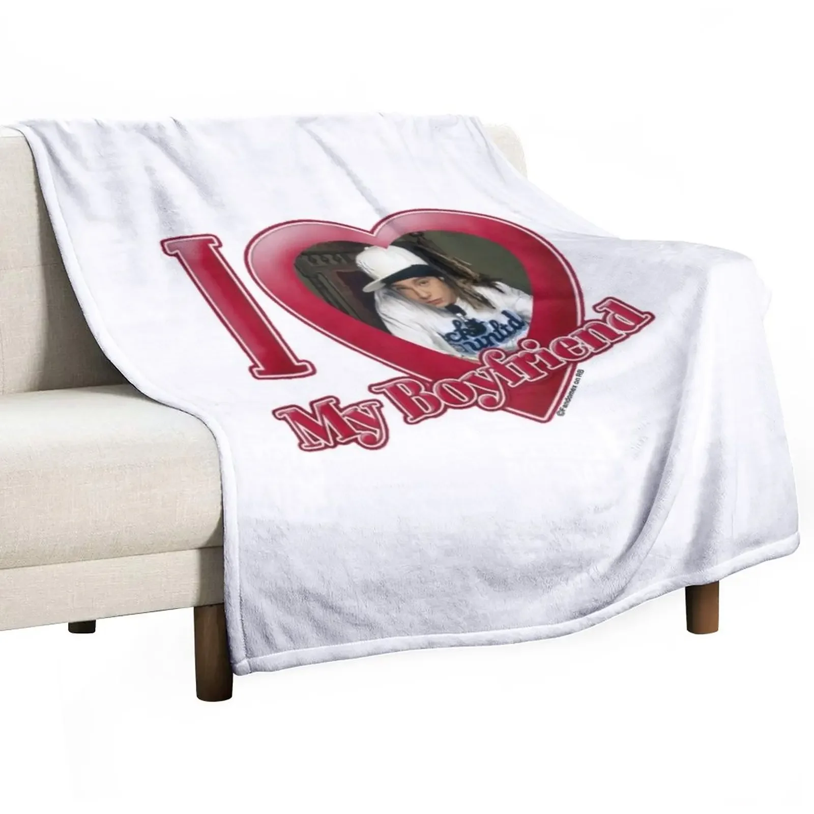 

I LOVE MY BOYFRIEND TOM KAULITZ DESIGN Throw Blanket Single Baby Furry Personalized Gift Blankets