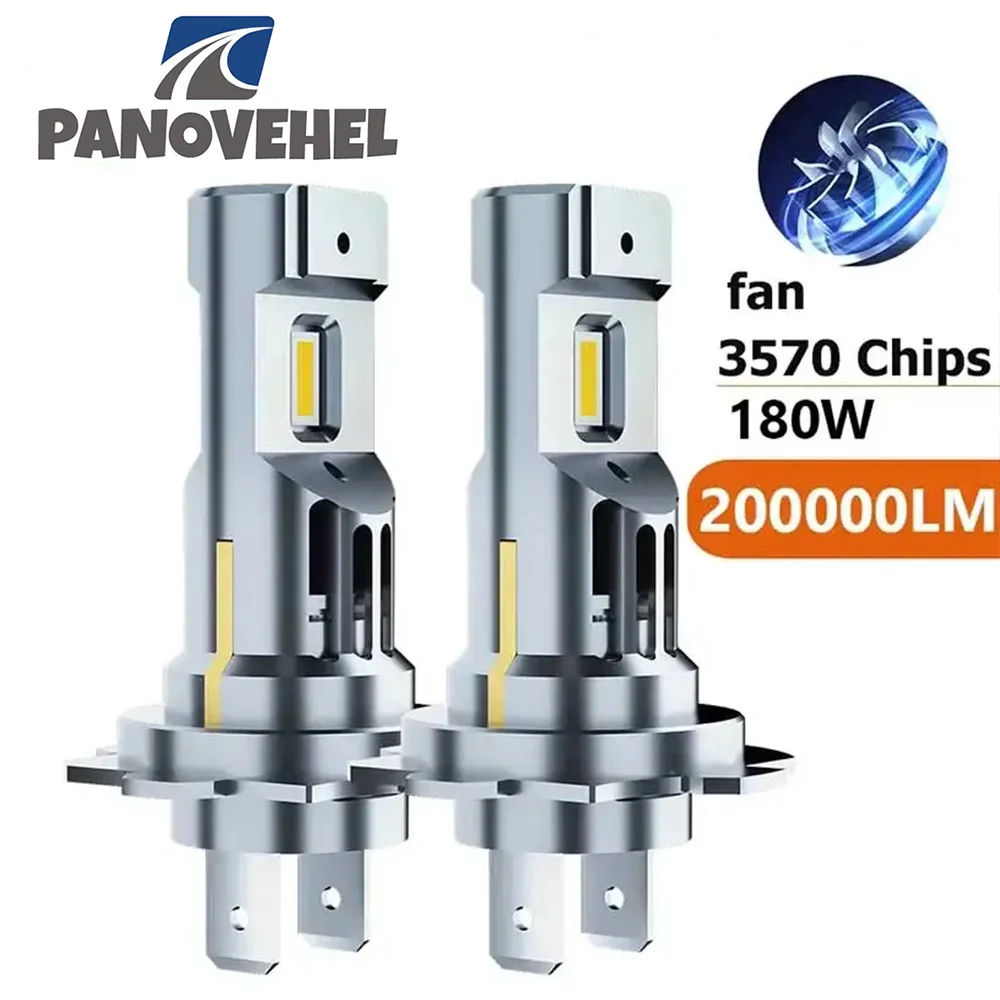 

PANOVEHEL H7 LED 200000LM 180W Mini Headlight Bulbs H4 H11 H1 9005 HB3 9006 HB4 6000K LED Canbus CSP Chip 1:1 Size Fog Car Light