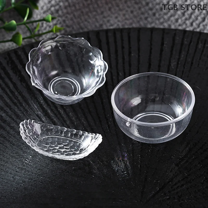 3 ชิ้นมินิชามตกแต่งรุ่นอาหารจิ๋วเล่นฉากบ้านตุ๊กตาห้องครัวเฟอร์นิเจอร์อุปกรณ์เสริม