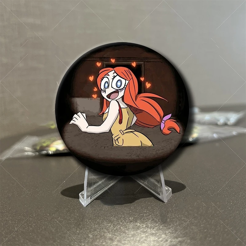 58 مللي متر الخوف والجوع لينة زر دبوس سماري ومارينا أنيمي بروش حقيبة اكسسوارات الديكور المشجعين جمع الأصدقاء الهدايا