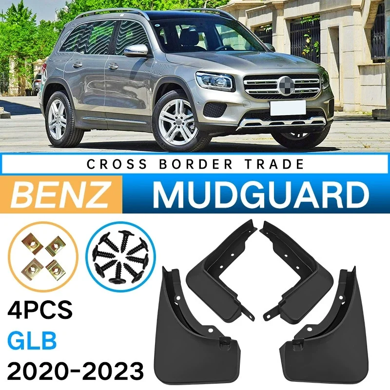 MudFlaps For Mercedes Benz GLB Class X247 2019-2023 Mudguards Mud Flaps Splash Guards Front Rear Wheels Fender Car Accessories