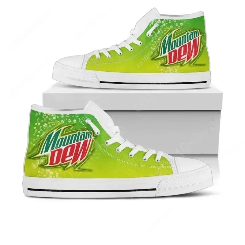 

Кроссовки Mountain Dew High Top для мужчин, женщин и подростков, высококачественные повседневные кроссовки из канваса для активного отдыха, изготовленные на заказ, парные кроссовки