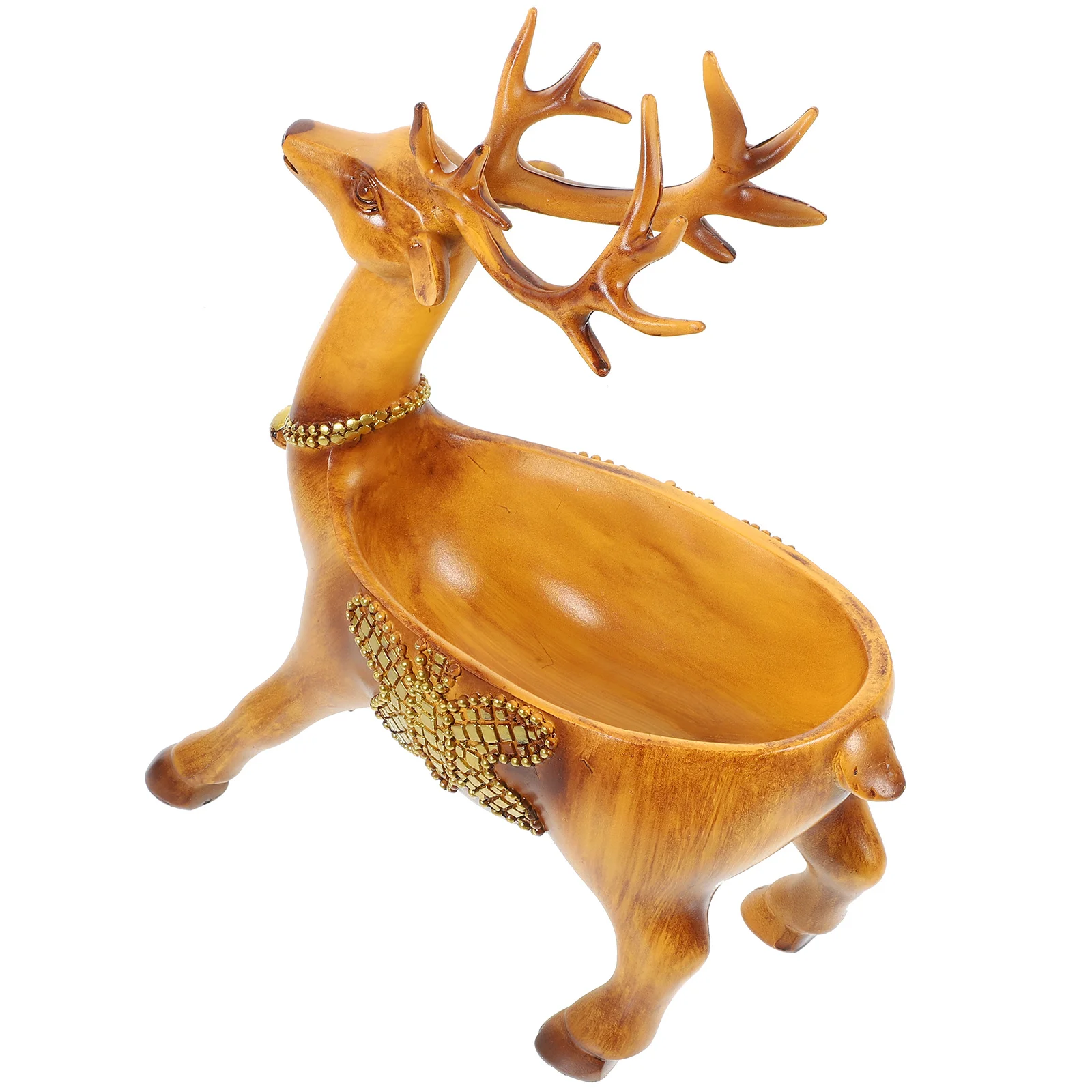 

Deer Storage Box Key Holder Fob Figure Decor Christmas Trinket Organizer Resin Craft Statue Home Decorations Geometry