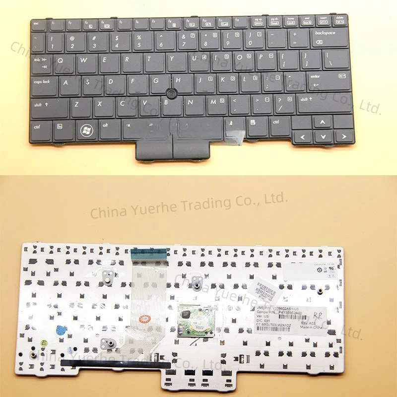 

Laptop US black keyboard for HP EliteBook 2540 2540p 598790-001 V108602AS1 PK1309C2A00 English version