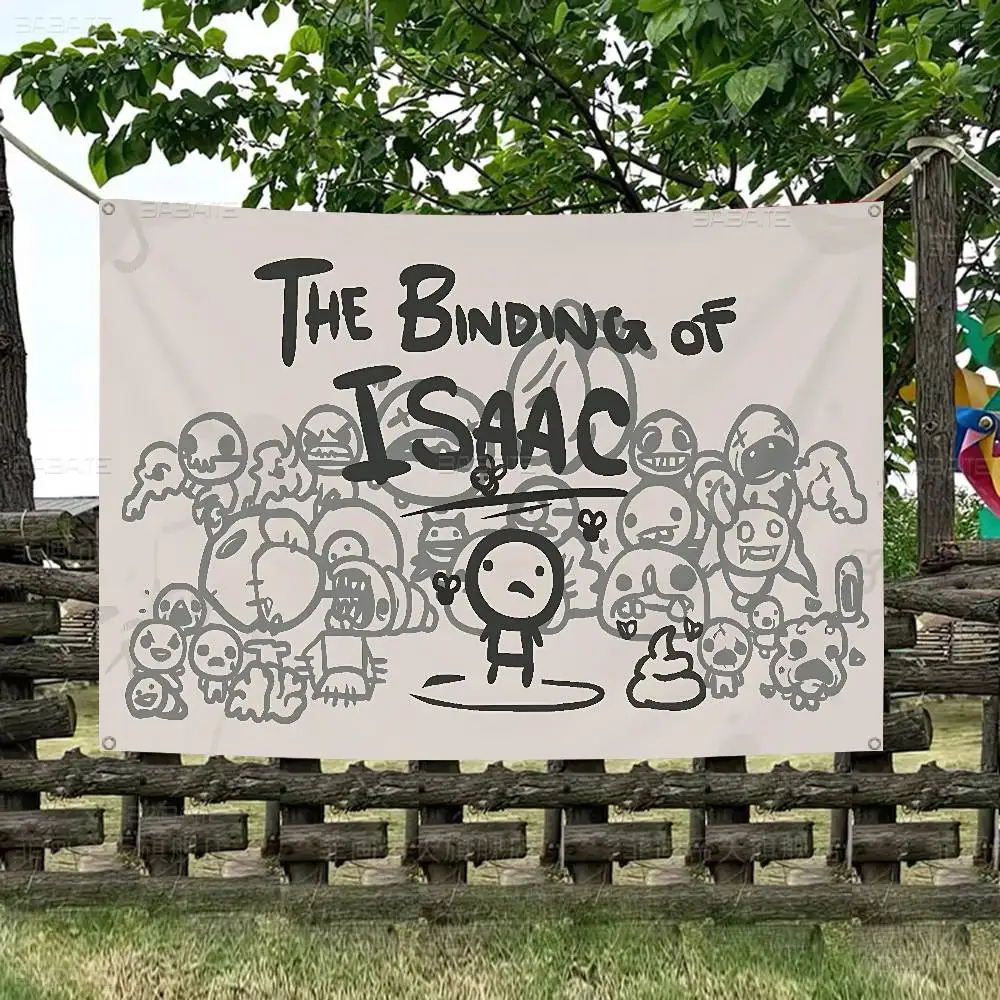Anime The Binding Of Isaac Cartoon Flag Wall Hanging Banner Decoration Household Home Decor