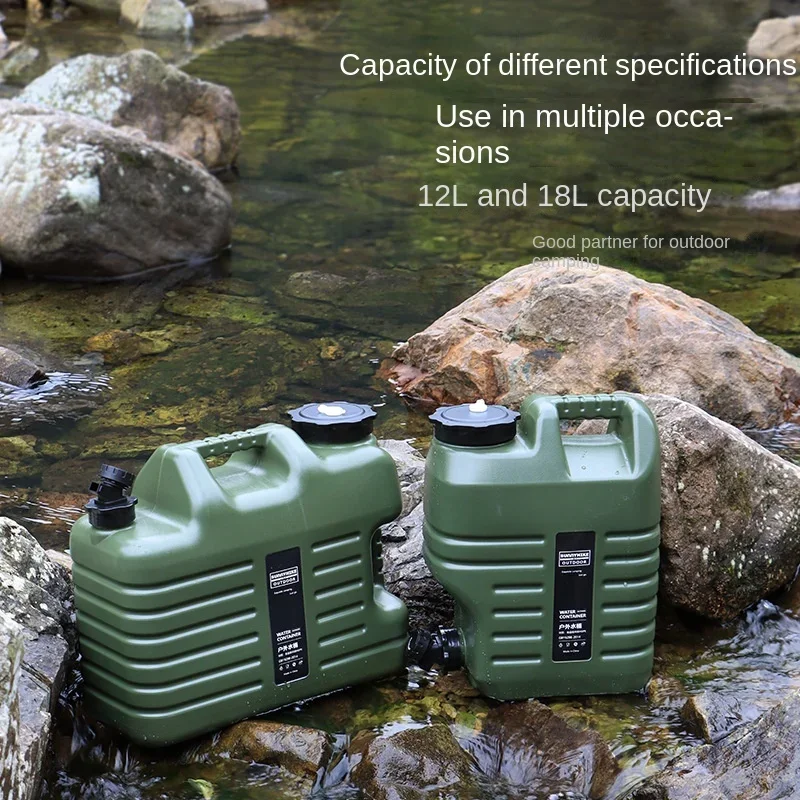 

Water Carrier Tank 12L Outdoor Large-Capacity Portable Household Car Faucet Outdoor Camping Hiking Fishing Water Storage Bucket