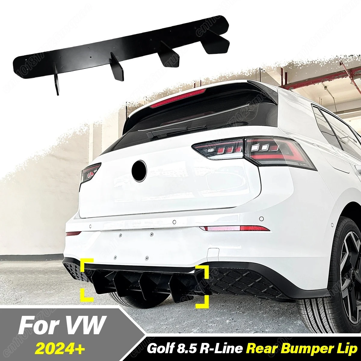 

Для Volkswagen Golf 8.5 Rline 2024 2025 + задний бампер, диффузор, спойлер, сплиттер, аксессуары для внешнего украшения автомобиля, обвесы