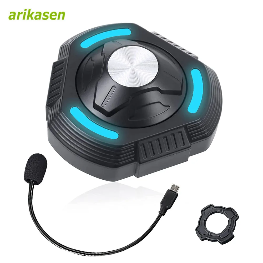 Motorcycle Bluetooth Headset,Bone Conduction Bluetooth Motorcycle Helmet Headphone with DSP Multiple Noise Reduction Microphone