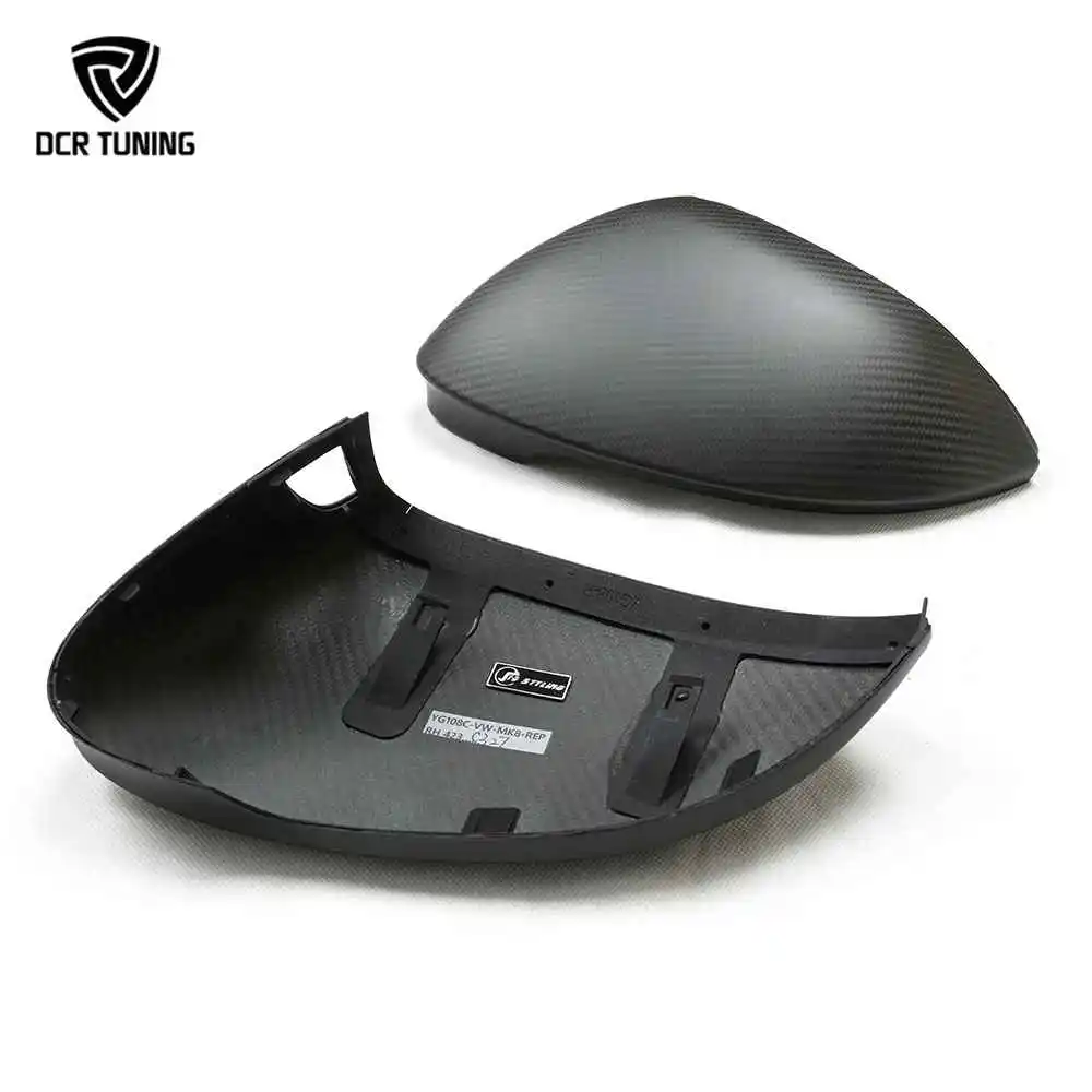 

Накладка на боковое зеркало автомобиля из настоящего углеродного волокна, чехол на зеркало заднего вида для Volkswagen Golf 8 MK8 2020 2021 2022