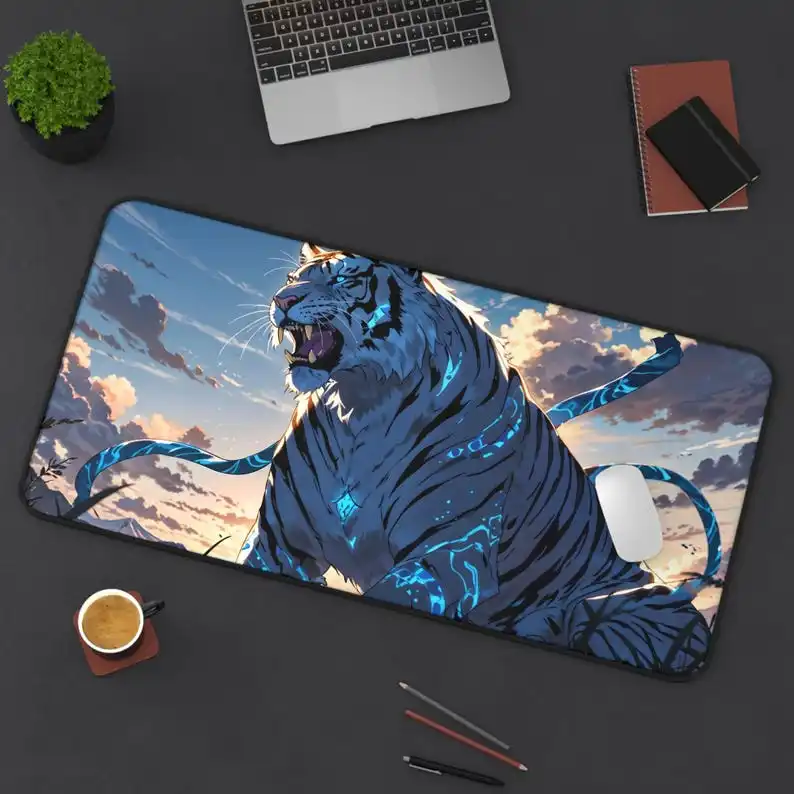 

Коврик для стола Majestic Tiger, художественный коврик для мыши с животными, декор для домашнего офиса, нескользящий водонепроницаемый коврик для мыши, идеальный подарок для любителей дикой природы