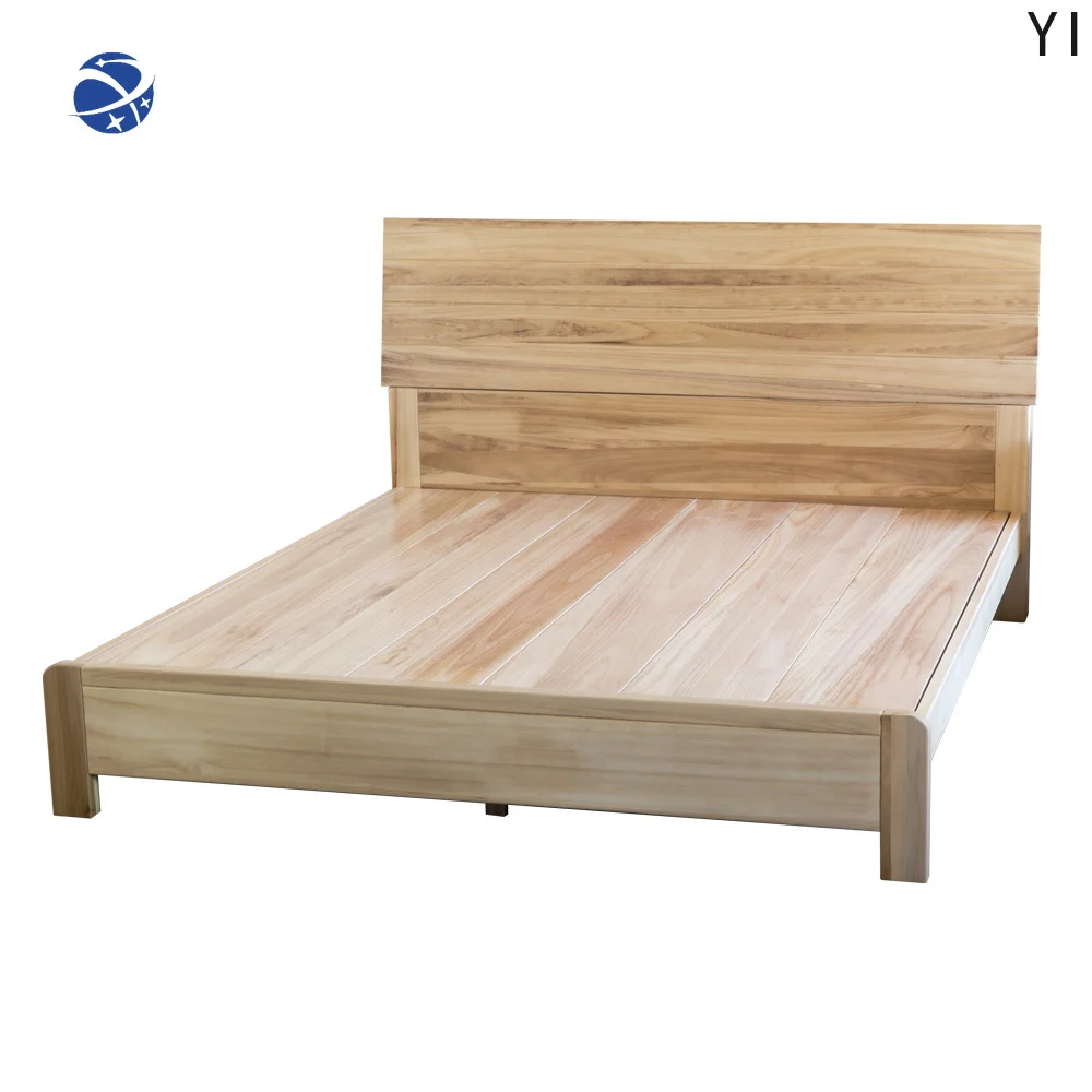 YYHC Hot Sale New Design Bole Solid Wood 5Ft Bed Frame With Non-Toxic Water-Based Paint Suitable For Children