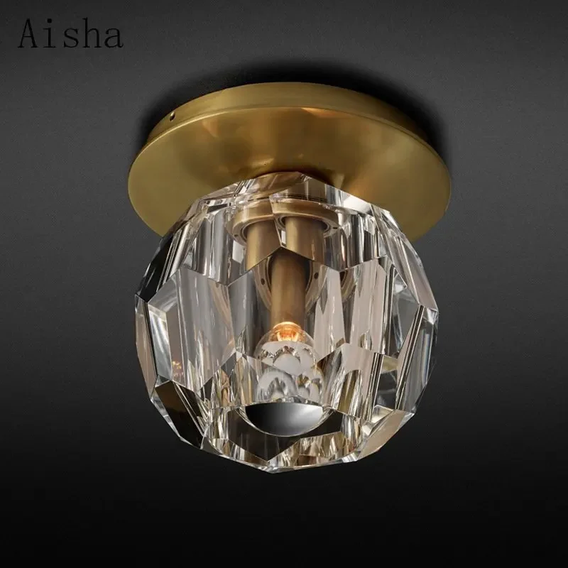 

Nordic Corridor Ceiling Lamp Luxury Suncatcher Crystal Ceiling Light for Homr Dining Room Corridor Decoration Ceiling Chandelier