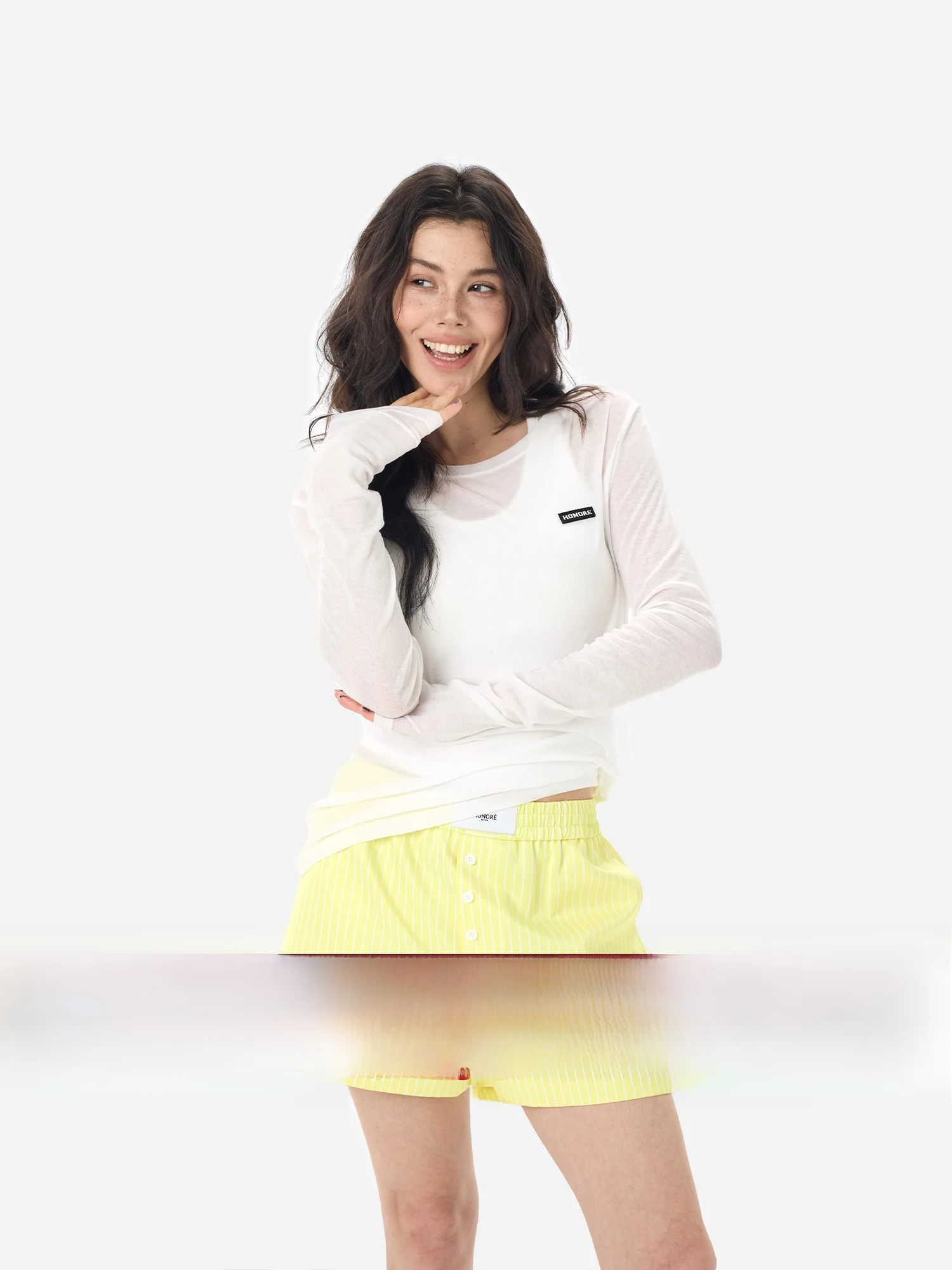 

eGuYue Spor Легкие домашние спортивные штаны в полоску, гладкие, устойчивые к морщинам, повседневные прямые брюки с высокой талией