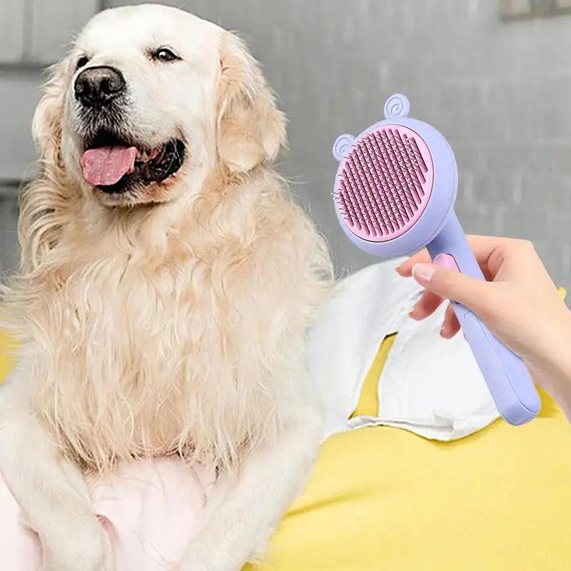 Dog Brushes For Grooming Ergonomic Dog Shedding Brush Massage Comb Skin Friendly Puppy Hair Brush For Long Short Haired Dogs