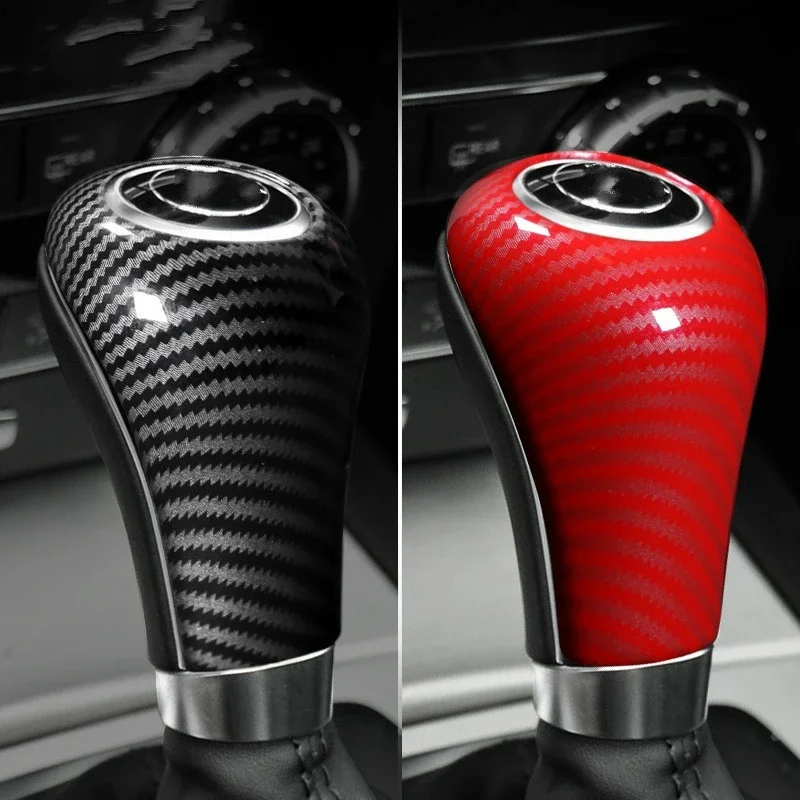 

Carbon Fiber Style ABS Lever Shifter Gear Shift Knob Cover Trim for Mercedes-Benz W204 W212 C E A G GLS Class Car Accessories