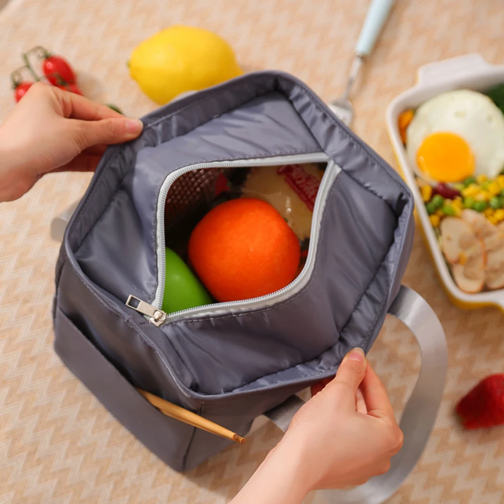 Portable Round Lunch Bag New Thermal Insulated Lunchbox Tote Cooler Handbag Bento Pouch Dinner Container School Food Storage Bag