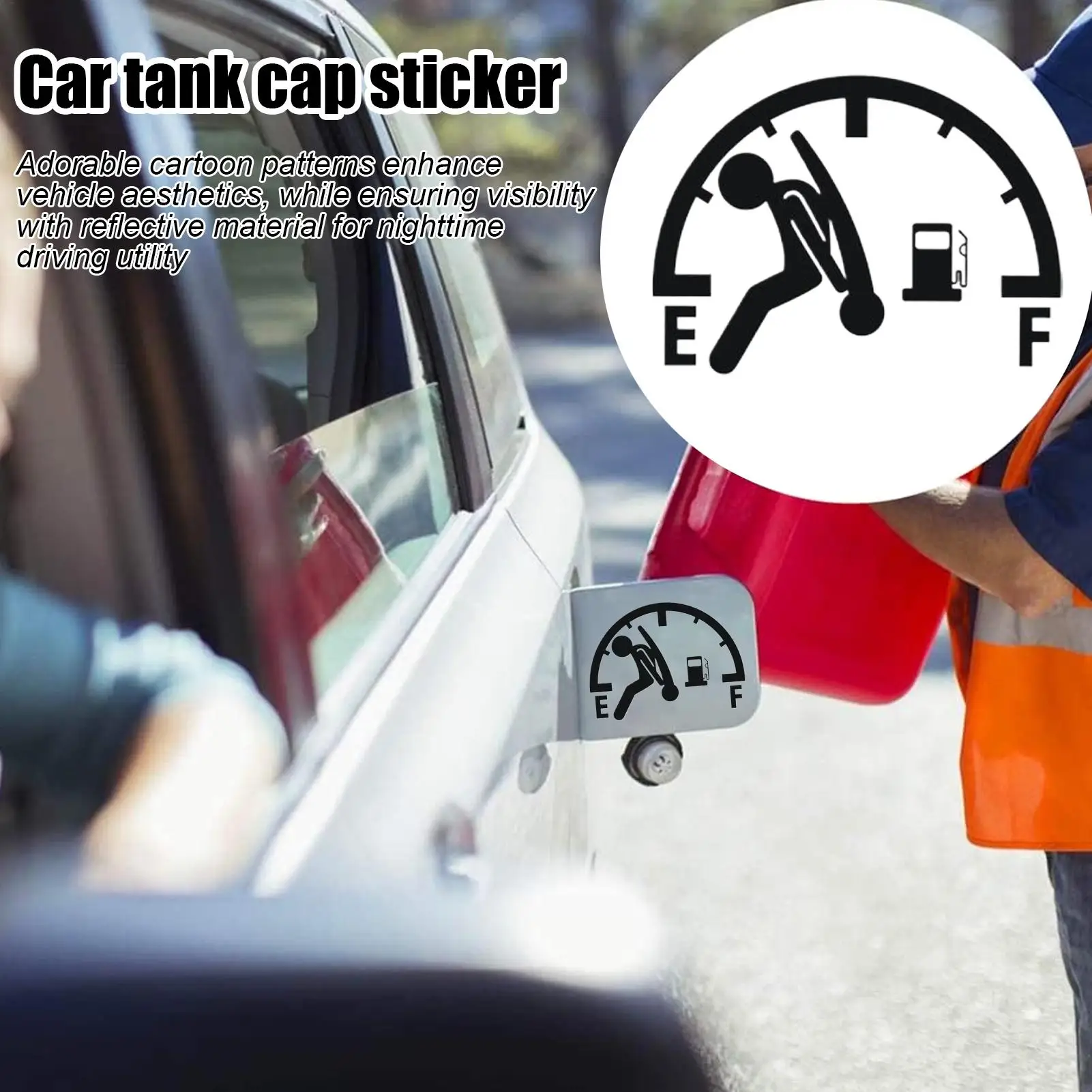 

Автомобильные наклейки, светоотражающие, с высоким потреблением газа, наклейка на автомобиль, крышка бака, знак автомобиля для высокого энергопотребления, внешнее окно Rv, дверь