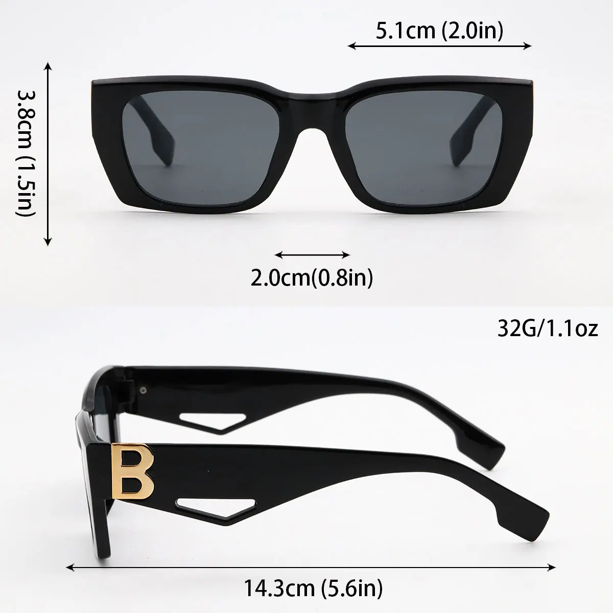 1pc European and American retro style women's fashionable sunglasses trend versatile summer sun shading and UV protection lightw image 6