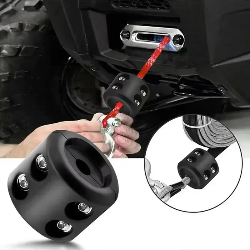 10000LBs Winch Line Cable Rope Winches Towing Hook Stopper Rubber for ATV SUV UTV Truck Offroad Accessories