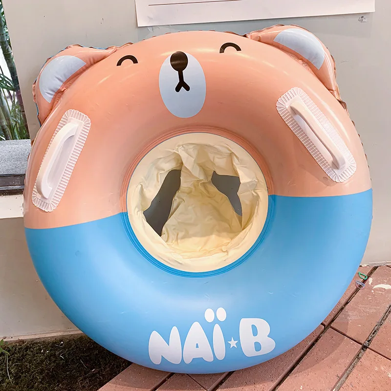 cartoon Baby Swim Ring Tube Swimming Seat Ring with handle For Child Kid SwimCircle Float Pool Bathtub Water Play Equipment Toy