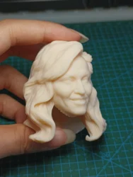 female Singer Head Carving Sculpt Star Long Hair UNpainted   Game Model 1/6 Scale Action Figure  Soldier Body Toys