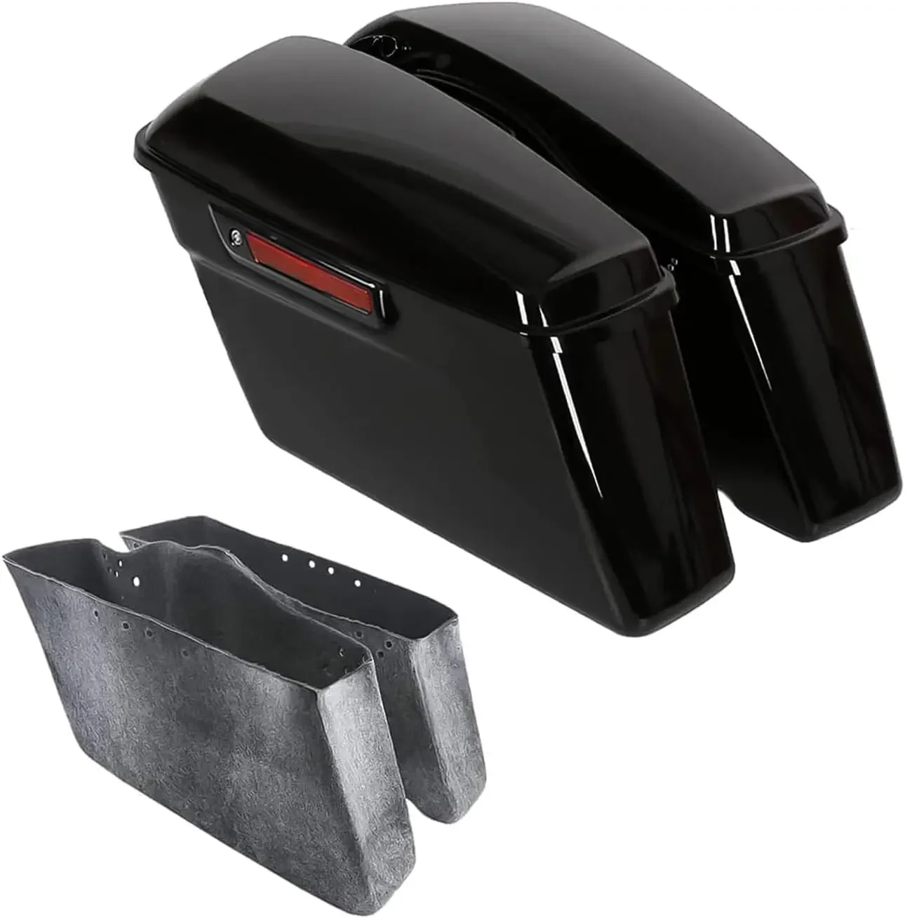 Complete Hard Saddlebags w/Black Latch Fit for Harley Touring Road King Street Electra Glide Ultra-Classic 2014-2023