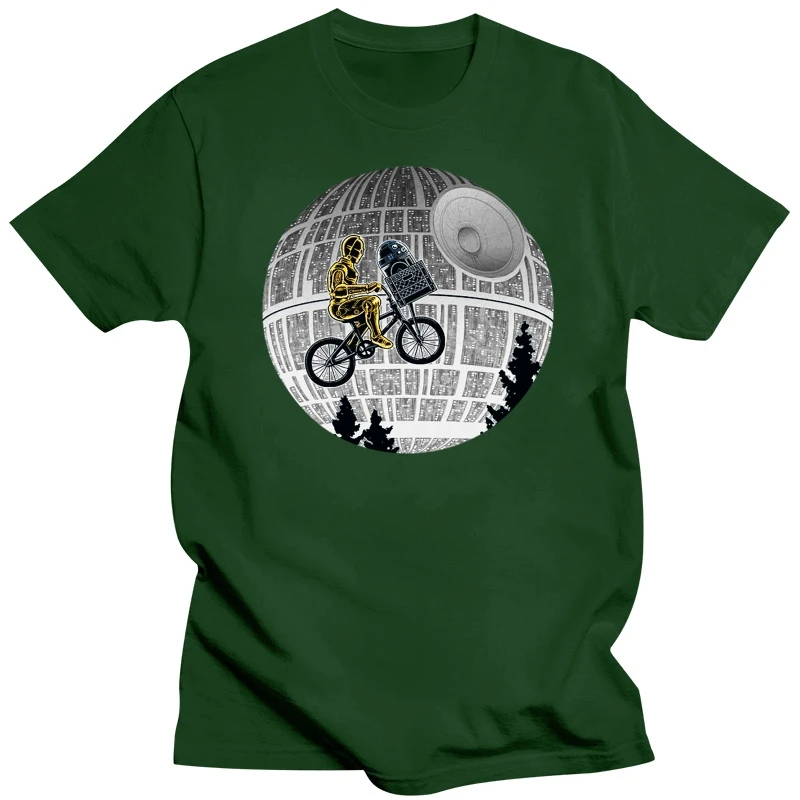 Et Moon Bmx Mashup Death Star Funny Sci-Fi Parody Blue Mens T Shirt Tee Tshirt Tee Shirt