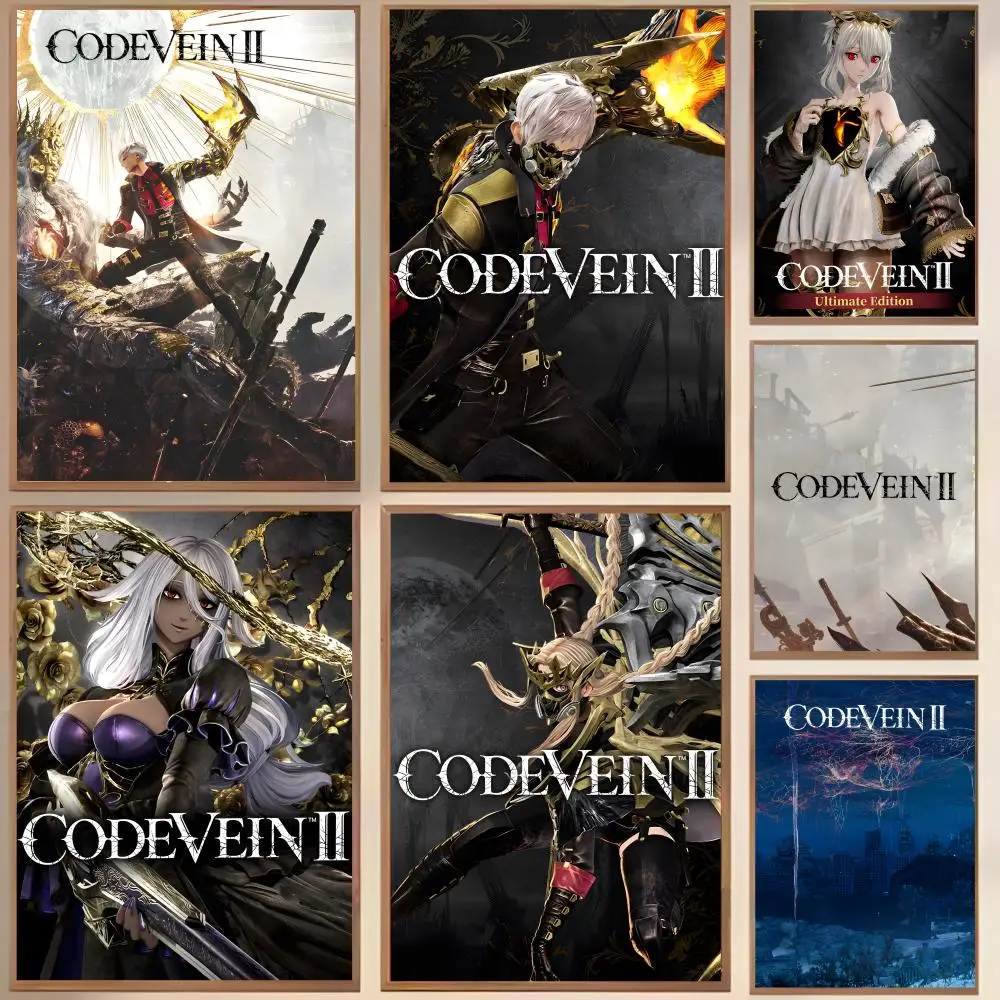 Video Game C-Code Vein Ll Poster Waterproof Canvas Wrinkle Resistant Wall Art Easy Hang Home Decor For Living Room Bedroom