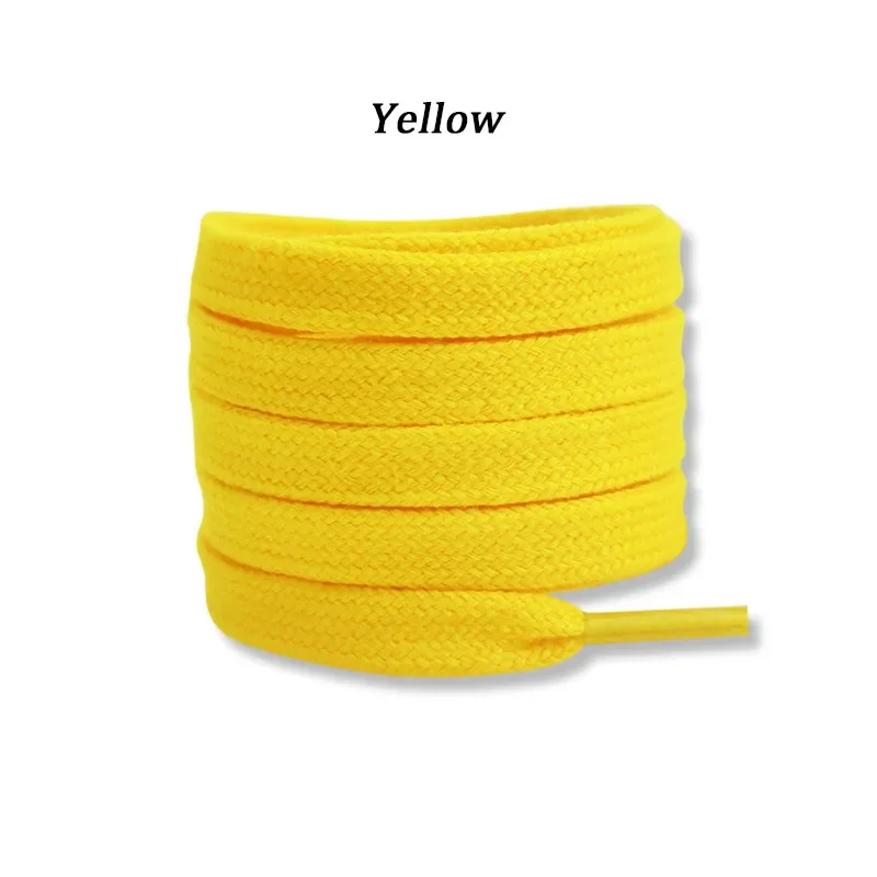 שרוכי כותנה צהובים לנעלי סניקרס