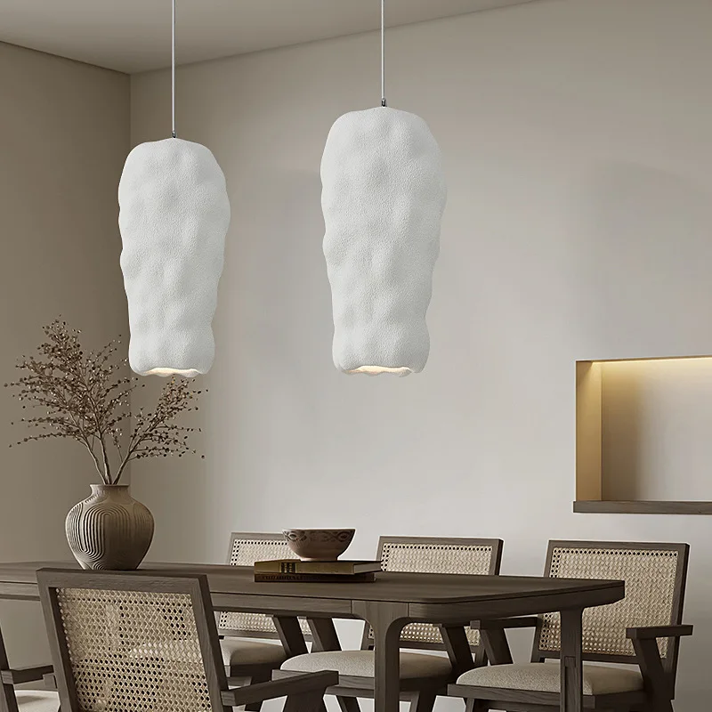 French Retro Style Wabi Sabi Pendant Lights Dining Hall Study Kitchen Bedroom Cafe Living Room Soft Atmosphere LED Indoor Lamps