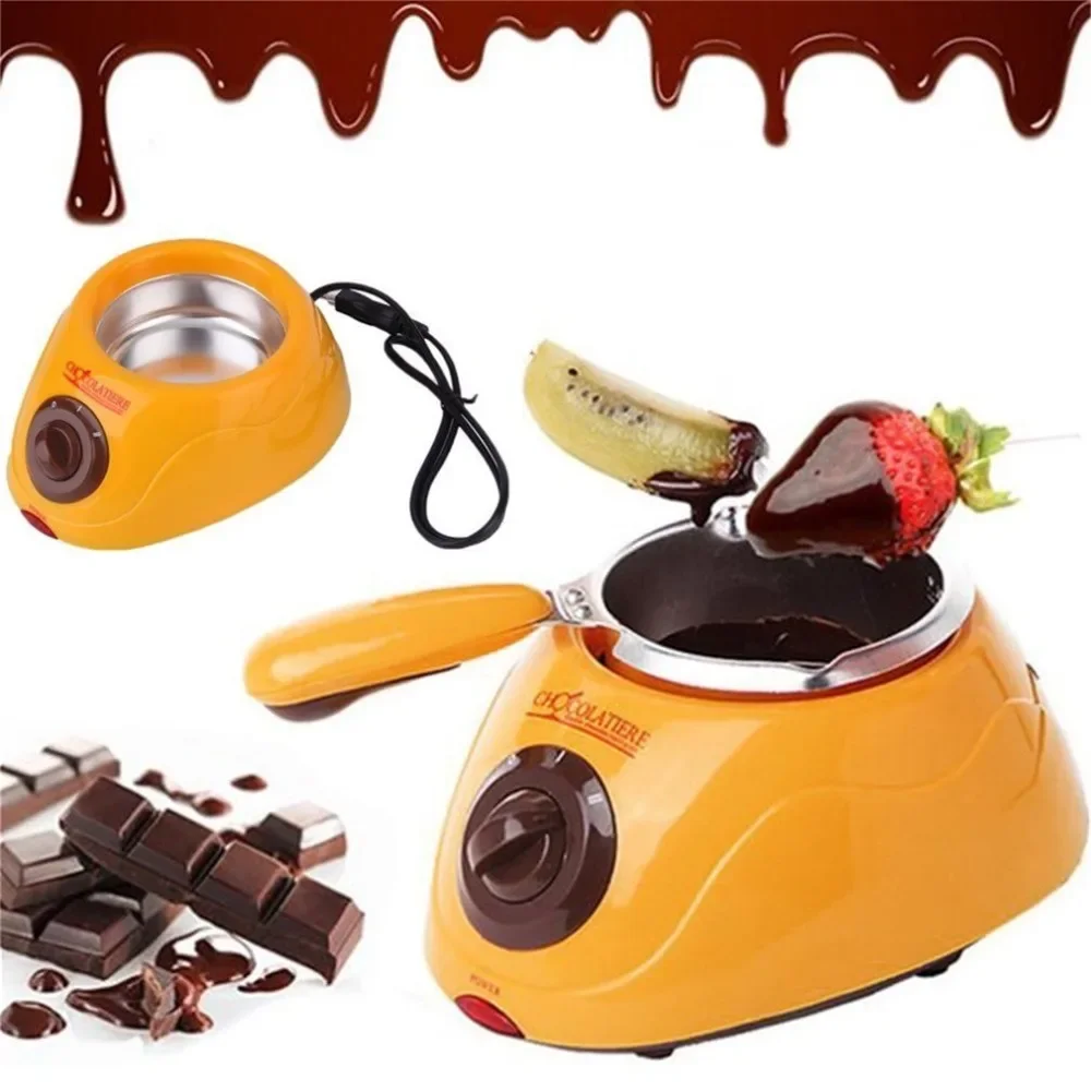 Home Use 20W Durable Stainless Chocolate Melting Pot Electric Fondue Melter Machine DIY Chocolate Tool EUplug Chocolate Fountain