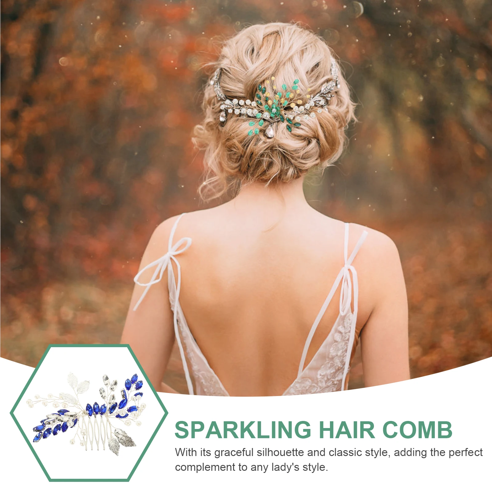 

Bridal Hair Comb Crystal Sparkling Rhinestone Decorative Wedding Hair Accessory Lightweight Elegant Hairpiece for Bride Special