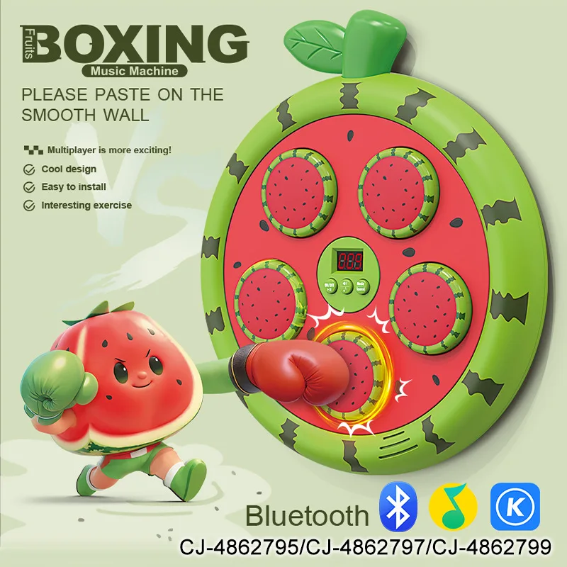 

Smart fruit Music Boxing Toy Machine Adult/Children Sports Fitness Boxing Trainer toys Home Exercise Response Training Toys