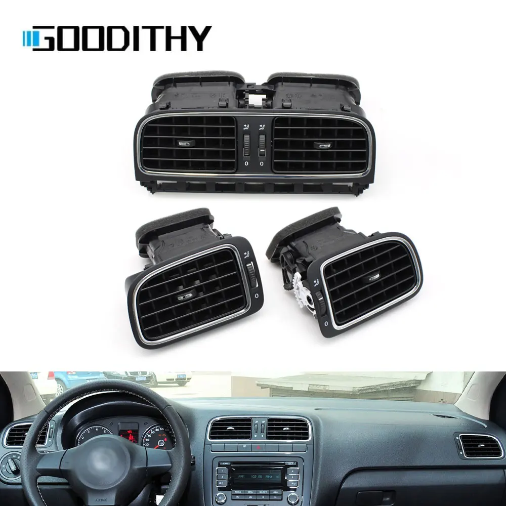 

For VW Volkswagen Polo Front Dash board AC Air Vent Outlet Grille Assembly Replacement 2011-2018 6R0819703 6R0819704 6RD819728