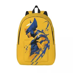 Custom 3D Print Superhero Wolverine Canvas Backpacks for Boys Girls School College Travel Bags Bookbag Fits 15 Inch Laptop